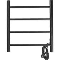 Электрический полотенцесушитель Domoterm Классик DMT 109-4 50x50 EK R Черный матовый — фото 1, Электрические полотенцесушители