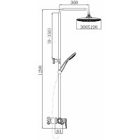 Душевая система Comforty FF074R-CMT 00-00004536 Черная — фото 9, Душевые стойки