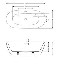 Товар: Акриловая ванна Riho Alpha 170х80 B092001005 без гидромассажа - фото 3 Акриловая ванна Riho Alpha 170х80 B092001005 без гидромассажа — фото 3, Ванны