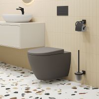 Товар: Унитаз Ambassador Queen 113T20301R подвесной Серый матовый без сиденья - фото 11 Унитаз Ambassador Queen 113T20301R подвесной Серый матовый без сиденья — фото 11, Подвесные унитазы