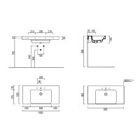Товар: Раковина GSI Nubes 100 9651111 Белая - фото 2 Раковина GSI Nubes 100 9651111 Белая — фото 2, Раковины