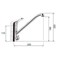 Смеситель для кухни Remer Kiss Хром арт-K40AP — фото 2, Смесители для кухни