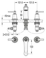 Смеситель на раковину CEZARES арт-LIBERTY-F-BLS-01-W0 — фото 2, Смесители для раковины