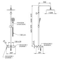 Товар: Душевая система Remer Energy EY34A8CPUFD25G Хром - фото 2 Душевая система Remer Energy EY34A8CPUFD25G Хром — фото 2, Душевые стойки