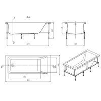 Акриловая ванна Roca Easy 180x80 248618000 без гидромассажа — фото 5, Акриловые ванны