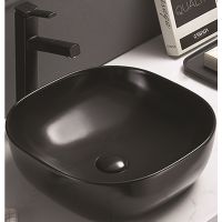 Раковина-чаша CeramaLux 41 78107МВ Черная матовая — фото 1, Раковины накладные