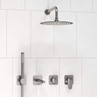 A1451.273.274.097.121.275.100.276 Встраиваемый комплект для ванны с верхней душевой насадкой, лейкой — фото 1, Встраиваемые душевые комплекты