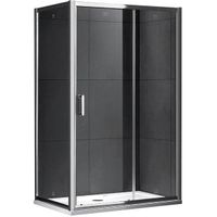 Душевой уголок Gemy S30191D-A90 110х90 профиль Хром стекло прозрачное — фото 1, Душевые уголки