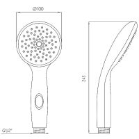 Товар: Ручной душ Melodia della vita Standard MKP20413 Хром - фото 5 Ручной душ Melodia della vita Standard MKP20413 Хром — фото 5, Лейки для душа