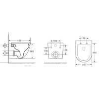 Унитаз Bond F01-108 подвесной Черный с сиденьем Микролифт — фото 12, Унитазы