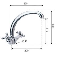 Товар: Смеситель для кухни Remer Liberty 43LI Хром - фото 2 Смеситель для кухни Remer Liberty 43LI Хром — фото 2, Смесители для кухни