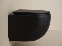Унитаз Ceramicanova UP Rimless CN4007MB подвесной Черный матовый с сиденьем Микролифт — фото 6, Подвесные унитазы