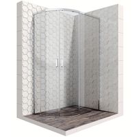 Душевой уголок Ambassador Queen 120х80 11011103R профиль Хром стекло прозрачное — фото 1, Душевые уголки