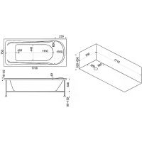 Товар: Акриловая ванна Bas Мальта 170x75 В 00023 без гидромассажа - фото 3 Акриловая ванна Bas Мальта 170x75 В 00023 без гидромассажа — фото 3, Ванны