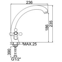 Смеситель для кухни Accoona H70 A4070 Хром — фото 3, Смесители для кухни