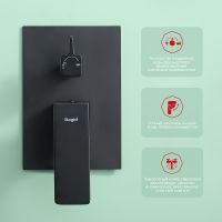 Душевая система Raglo R01.27.06 Черная матовая — фото 2, Встраиваемые душевые комплекты