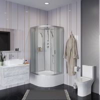 Душевая кабина Niagara Classic NG-2307-14BKT (80х80х210) высокий поддон(40см),стекло матовое,4 места — фото 3, Душевые кабины