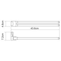 Leine K-5031WHITE Держатель полотенец двойной — фото 4, Прочие аксессуары и комплектующие