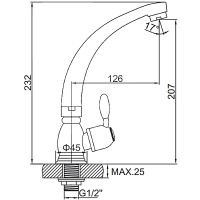 Товар: Кран для одного типа воды Ledeme 4196L Хром - фото 2 Кран для одного типа воды Ledeme 4196L Хром — фото 2, Краны
