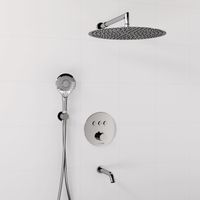 A175817 Встраиваемый комплект для ванны с верхней душевой насадкой, лейкой и изливом — фото 2, Встраиваемые душевые комплекты