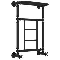 Водяной полотенцесушитель Сунержа Ренессанс 1452 660х400 31-0282-6640 с полкой Черный матовый — фото 4, Водяные полотенцесушители