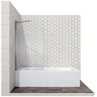 Шторка на ванну Ambassador Bath Screens 70х140 16041102 профиль Хром стекло CrystalPure — фото 1, Шторки для ванной распашные