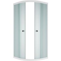 Душевой уголок Melodia della vita Round 80х80 MCNRD8080MWt профиль Белый стекло матовое — фото 1, Душевые уголки четверть круга