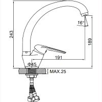 Товар: Смеситель для кухни Ledeme H51 5951L Хром - фото 2 Смеситель для кухни Ledeme H51 5951L Хром — фото 2, Смесители для кухни