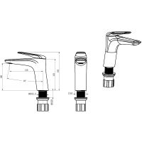 Товар: Смеситель для раковины Orans K-1056 Графит арт-1056k00 - фото 3 Смеситель для раковины Orans K-1056 Графит арт-1056k00 — фото 3, Смесители для раковины