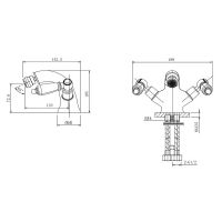 Смеситель для биде Caprigo Adria-Classic Black Edition 03B-530-vot Бронза — фото 2, Смесители для биде