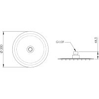 Верхний душ Remer 357UFM20X Хром — фото 2, Верхние души