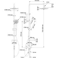 Товар: Душевая система Swedbe Harmony Хром арт-5006 - фото 10 Душевая система Swedbe Harmony Хром арт-5006 — фото 10, Душевые стойки