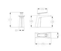 Смеситель для раковины Bronze de Luxe Quadro A919B Черный Золото — фото 2, Смесители для раковины