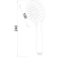 Товар: Ручной душ Melodia della vita Standard MKP26301 Хром - фото 2 Ручной душ Melodia della vita Standard MKP26301 Хром — фото 2, Лейки для душа