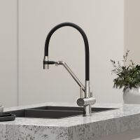 Смеситель для кухни Sancos Dora SC4003BN Никель брашированный Черный — фото 6, Смесители для кухни