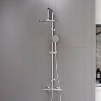 Товар: Душевая система Dorff Futura D0710500 с термостатом Хром - фото 9 Душевая система Dorff Futura D0710500 с термостатом Хром — фото 9, Душевые стойки