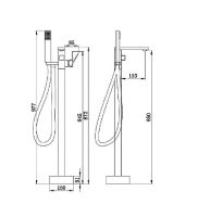 Товар: Смеситель для ванны Boch Mann Albano BM8924 Никель матовый - фото 2 Смеситель для ванны Boch Mann Albano BM8924 Никель матовый — фото 2, Смесители напольные