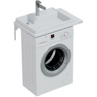 Раковина СанТа Юпитер 75 L 900137 на стиральную машину Белая — фото 3, Раковины на стиральную машину