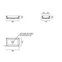 Раковина-чаша GSI Kube X 60 945304 Agave opaco — фото 2, Раковины