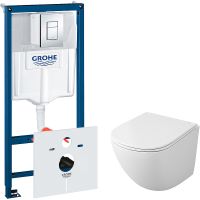 Комплект унитаза Owl 1975 Vind Cirkel-H TOWLT190302 с инсталляцией Grohe Rapid SL 38775001 с сиденье — фото 1, Комплекты унитаз + инсталляция