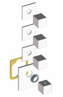 Смеситель для душа Bossini Cube Outlets Z032205.030 с термостатом Хром — фото 2, Смеситель для душа