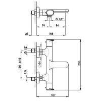 Товар: Смеситель для ванны Cisal LineaViva LVT2101021 с термостатом Хром - фото 2 Смеситель для ванны Cisal LineaViva LVT2101021 с термостатом Хром — фото 2, Для душа и ванны