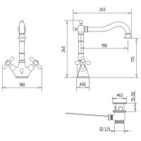 Смеситель для раковины Veragio Gialetta VR.GLT-6310.CR Хром — фото 2, Смесители для раковины