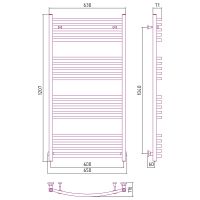 Товар: Водяной полотенцесушитель Сунержа Аркус 1200x600 Хром - фото 2 Водяной полотенцесушитель Сунержа Аркус 1200x600 Хром — фото 2, Водяные полотенцесушители