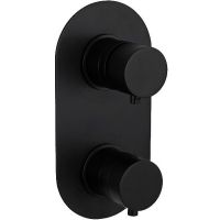 Смеситель для душа Remer Minimal Thermo NT93KBNO с термостатом Черный матовый — фото 1, Смеситель для душа