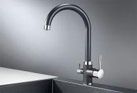 Granula-2168, ШВАРЦ (чёрный металлик), СМЕСИТЕЛЬ КУХОННЫЙ — фото 1, Смесители для кухни