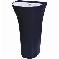 Раковина CeramaLux 48 G-307G Черная — фото 1, Раковины напольные