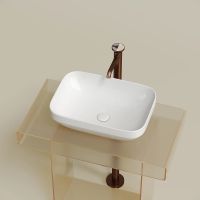 Раковина-чаша Ceramicanova Element 50 CN6055 Белая глянцевая — фото 15, Раковины накладные