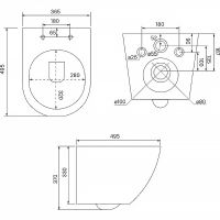 Товар: Унитаз Iddis Blanco BLARNSEi25 подвесной с сиденьем Микролифт - фото 3 Унитаз Iddis Blanco BLARNSEi25 подвесной с сиденьем Микролифт — фото 3, Подвесные унитазы
