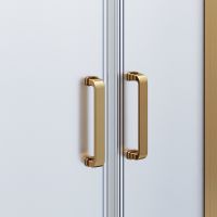 Душевой уголок Ambassador Royal 100x100 18015305 профиль Золото стекло белое с рисунком — фото 2, Душевые уголки